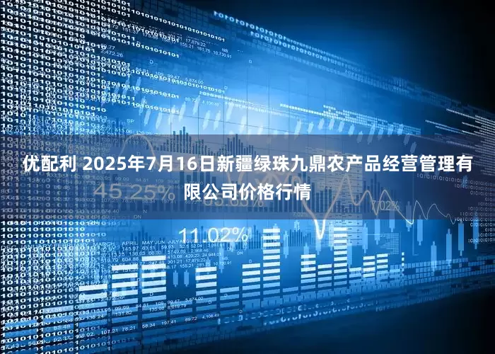 优配利 2025年7月16日新疆绿珠九鼎农产品经营管理有限公司价格行情